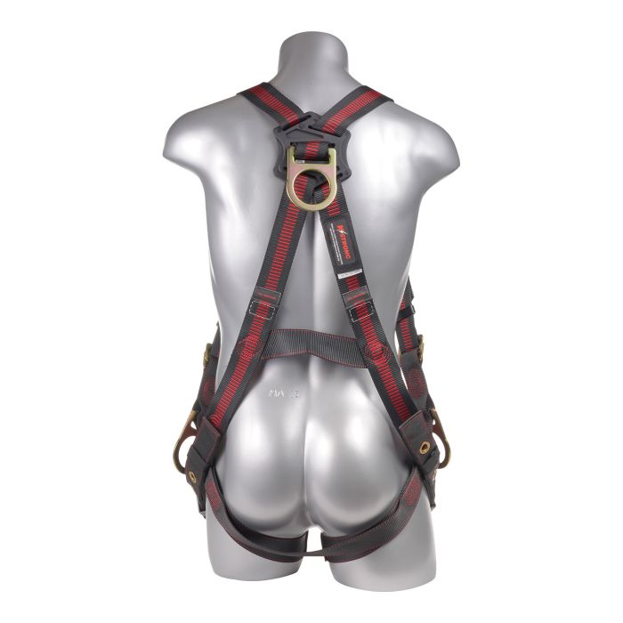 KStrong Kapture Elite 5-Point Full Body Harness, 3 D-Rings, TB Legs (ANSI), M/L, UFH10231G