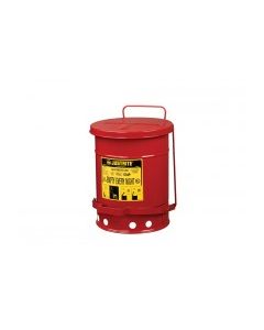 Justrite Oily Waste Can, 6 Gallon Foot-Operated 09100