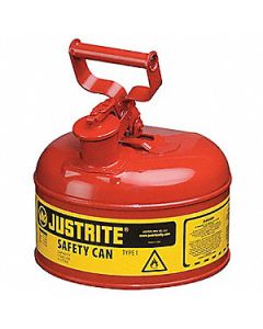 Justrite Safety Can Type I Steel 1 Gallon Red 7110100