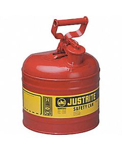 Justrite Safety Can Type I Steel 2 Gallon Red 7120100