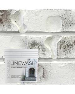 Romabio Classico Limewash Paint, Interior/Exterior, Bianco White, 2.5L / 0.67gal